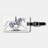 Dressurpferd in Trot Piaffe Gepäckanhänger (Vorderseite horizontal)