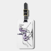 Dressurpferd in Trot Piaffe Gepäckanhänger (Vorderseite vertikal)