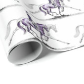 Dressurpferd in Trot Piaffe Geschenkpapier (Rolleneckpunkt)