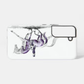 Dressurpferd in Trot Piaffe Samsung Galaxy Hülle (Rückseite (Horizontal))