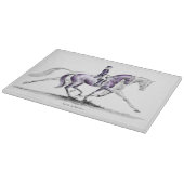 Dressurpferd in Trot Piaffe Schneidebrett (Ecke)