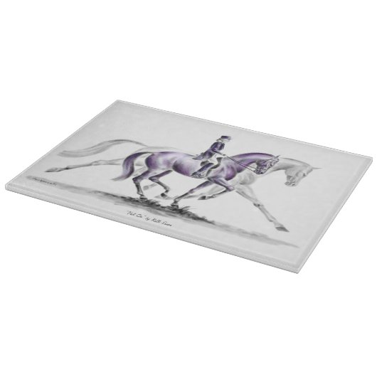 Dressurpferd in Trot Piaffe Schneidebrett (Ecke)