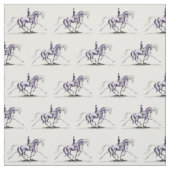 Dressurpferd in Trot Piaffe Stoff (Muster)