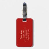 Dressurpferd mit kanadischer Flagge Patriotic Gepäckanhänger (Rückseite vertikal)