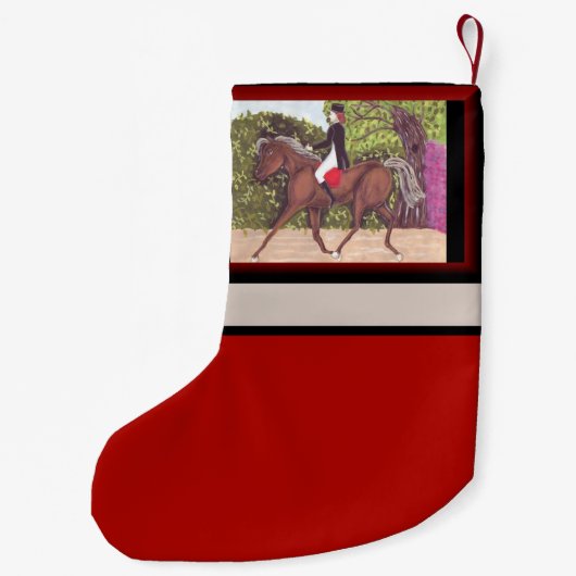 Dressurpferd Pferdesport Weihnachtsfest Strumpf Kleiner Weihnachtsstrumpf (Rückseite)