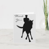 Dressurpferd Silhouette Danke Note Card (Vorderseite)