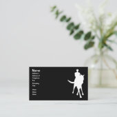 Dressurpferd Silhouette Schwarz Visitenkarte (Stehend Vorderseite)