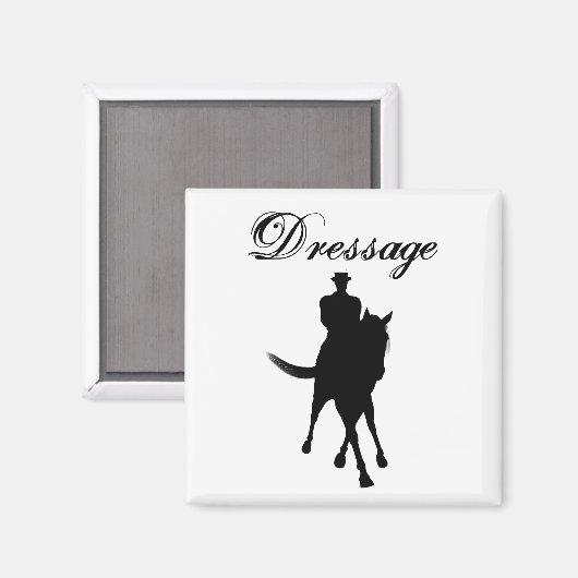 Dressurpferd und Silhouette Magnet (Vorderseite/Rückseite)