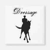 Dressurpferd und Silhouette Magnet (Vorne)