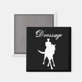 Dressurpferd und Silhouette Magnet (Vorderseite/Rückseite)