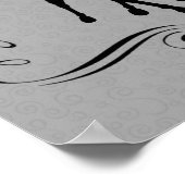 Dressurpferd und Silhouette Poster (Ecke)