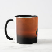 Dressurpferd und Sonnenaufgang Tasse (Links)