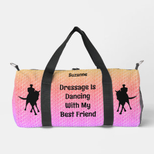 Dressurreiten Mit Bester Freundin Pferd Und Reiter Duffle Bag