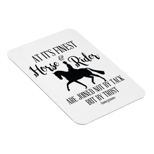 Dressurreiten und Rider Quote Magnet (Rechte Seite)