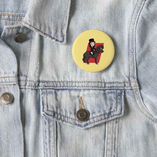 Dressurreiter Cartoon Button (Beispiel)