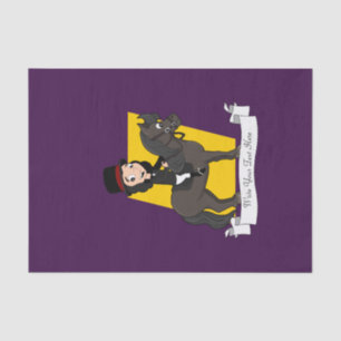 Dressurreiter Cartoon Seidenpapier