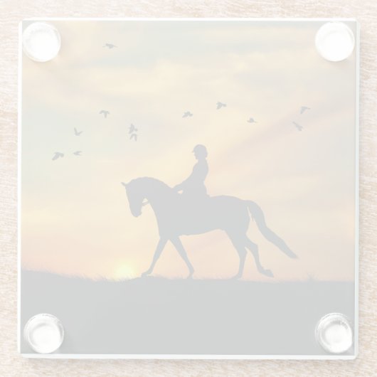 Dressurreiter Glasuntersetzer (Rückseite)