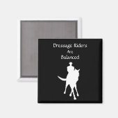 Dressurreiter sind ausgeglichene Pferde Magnet (Vorderseite/Rückseite)