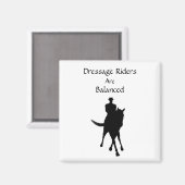 Dressurreiter sind ausgeglichene Pferdeschlitten Magnet (Vorderseite/Rückseite)