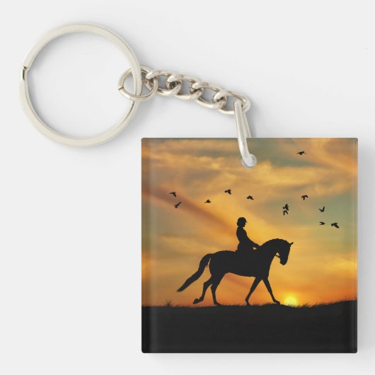 Dressurreiter und Rider Key Chain Schlüsselanhänger (Vorderseite)
