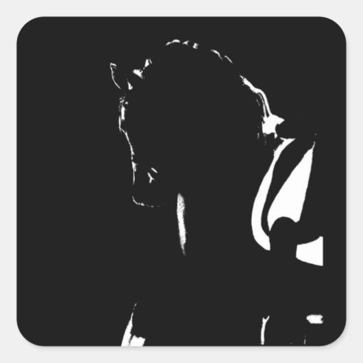 Dressursticker Quadratischer Aufkleber (Vorderseite)