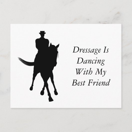 Dressurtanz mit bester Freundschaft zu Pferd und R Postkarte (Vorderseite)