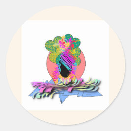 Dressy Headdress Runder Aufkleber