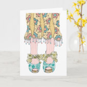 Dressy Legs Karte (Gelbe Blume)