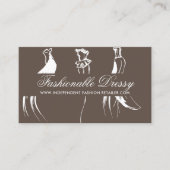 Dressy Wedding Clothing Fashion Brown Bridal Visitenkarte (Vorderseite)