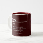 Drew Personalized Name Coffee Mug Zweifarbige Tasse (Vorderseite Links)