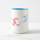Drews Entwurfs-Tasse - farbiges Geometrics Zweifarbige Tasse (Mittel)