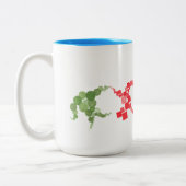 Drews Entwurfs-Tasse - farbiges Geometrics Zweifarbige Tasse (Links)
