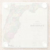 Drews neue Karte des Staat von Florida Glasuntersetzer (Rückseite)