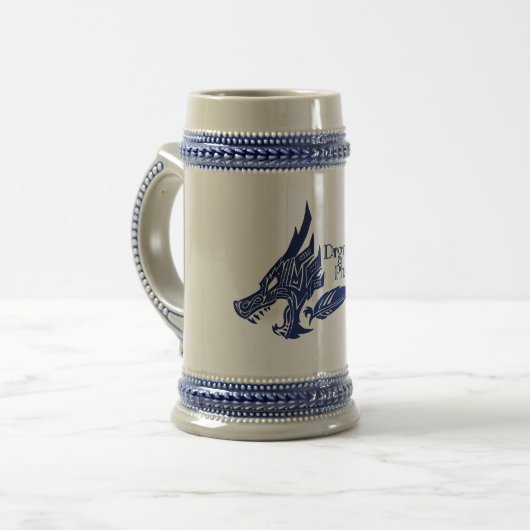 DrgnWings_PhnxFthers Logo-Tasse Bierglas (Vorderseite Links)