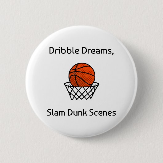 Dribble Dreams, Slam Dunk Szenen Basketball Button (Vorderseite)