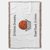 Dribble Dreams, Slam Dunk Szenen Basketball Decke (Vorderseite Vertikal)