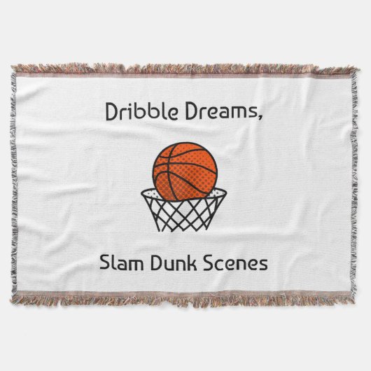 Dribble Dreams, Slam Dunk Szenen Basketball Decke (Vorderseite)