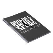 Dribble Shoot Score Basketball Notizblock (Rechte Seite)