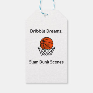 Dribble Träume, Slam Dunk Szenen Basketball Geschenkanhänger