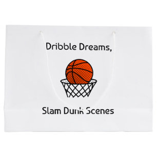 Dribble Träume, Slam Dunk Szenen Basketball Große Geschenktüte