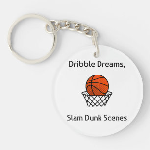 Dribble Träume, Slam Dunk Szenen Basketball Schlüsselanhänger