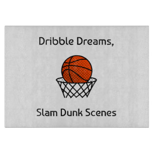 Dribble Träume, Slam Dunk Szenen Basketball Schneidebrett
