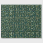 Dried Citrus & Gold Pattern Wrapping Paper Geschenkpapier (Flach)
