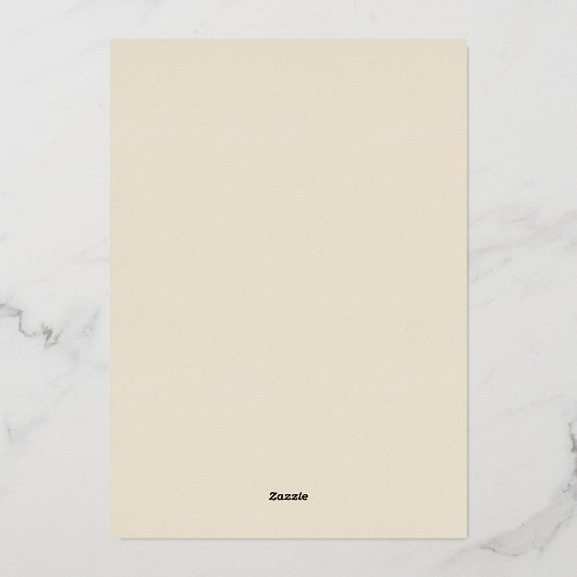 Dried Fan Palm Oasis Botanical Wedding Folieneinladung (Rückseite)