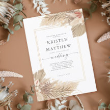 Dried Palm Boho Wedding