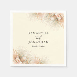 Dried Palms Blush Blume Boho Wedding Serviette