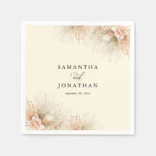 Dried Palms Blush Blume Boho Wedding Serviette