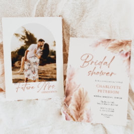 Dried Pampas Grass Boho Photography Bridal Shower Einladung