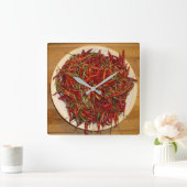 Dried Thai Clock Quadratische Wanduhr (Zuhause)