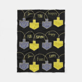 Driedel Fun Hanukkah Fleece Blanket (Vorderseite)